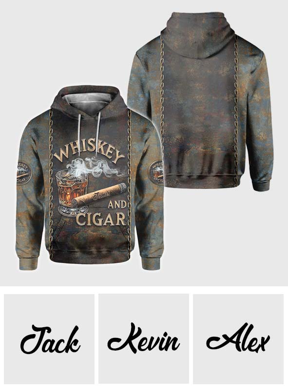 Whisky und Zigarre – Personalisiertes Whisky-Shirt