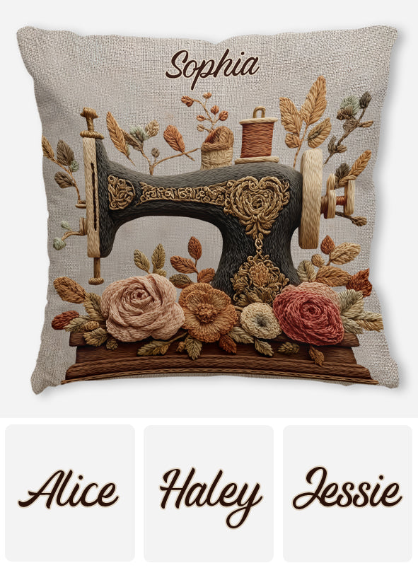 Love Sewing - Personalized Sewing Throw Pillow