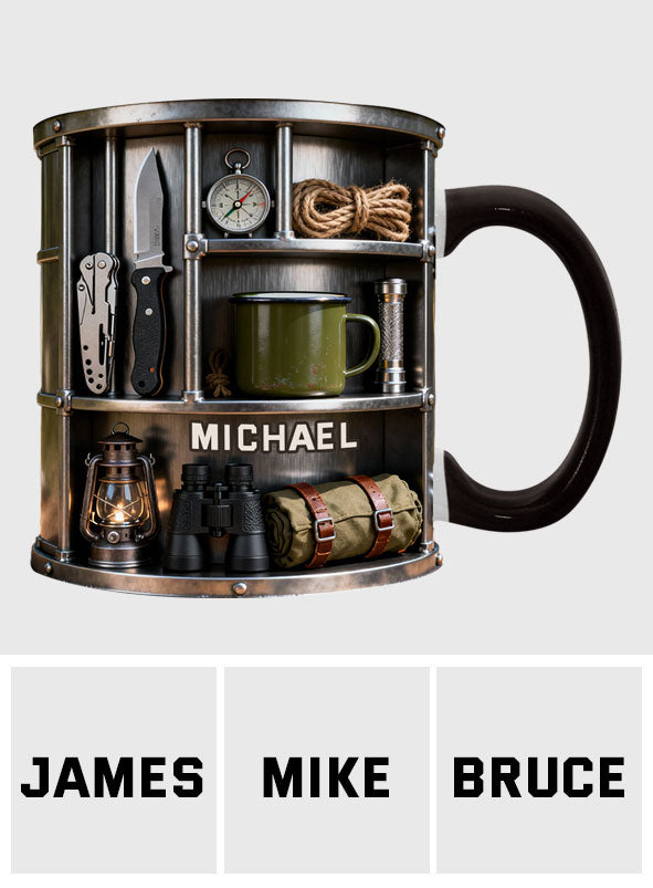 Camping-Liebe – Personalisierte Camping-Tasse & Untersetzer