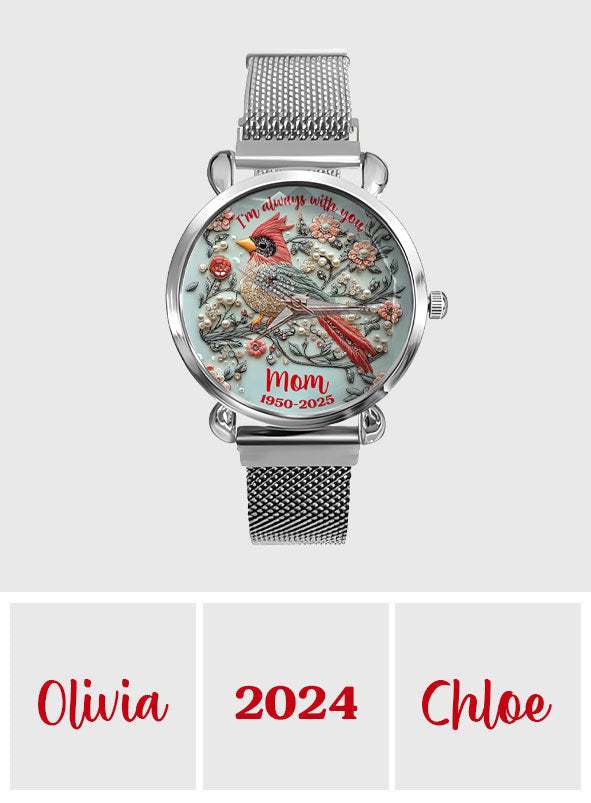 Ich bin immer bei dir – personalisierte Gedenk-Damenhanduhr