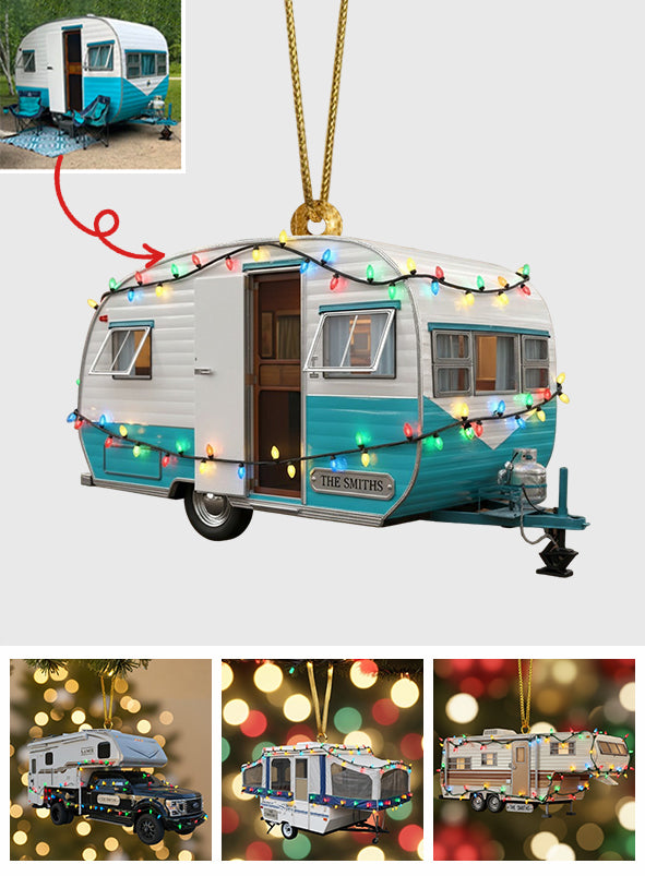 Camping-Fans aufgepasst! Personalisierter, transparenter Camping-Anhänger