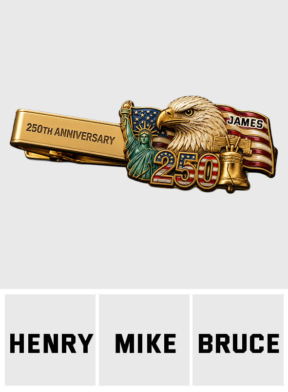 Geschenke zum 250. Jubiläum Amerikas - Personalisierte Krawattennadel zum Unabhängigkeitstag/4. Juli