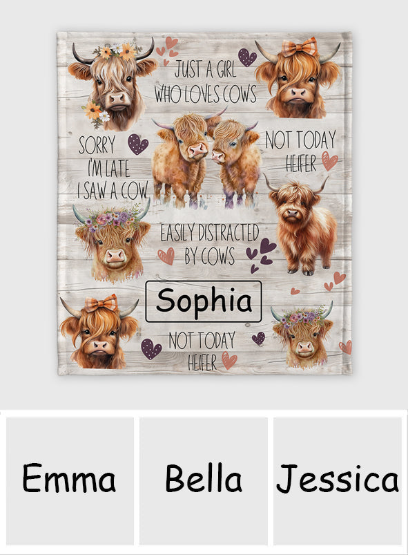 Liebe zu Hochlandrindern – Personalisierte Hochlandrinder-Decke
