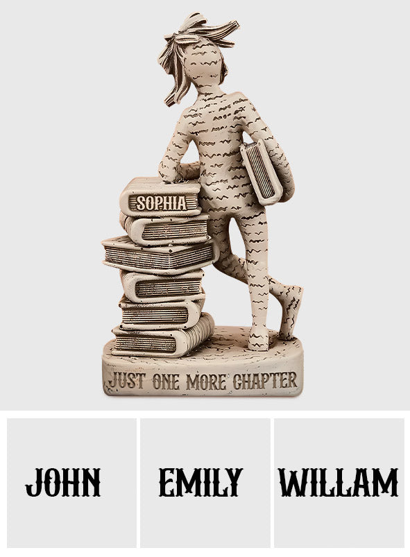 Nur noch ein Kapitel – personalisierte Buchplakette aus Holz in individueller Form