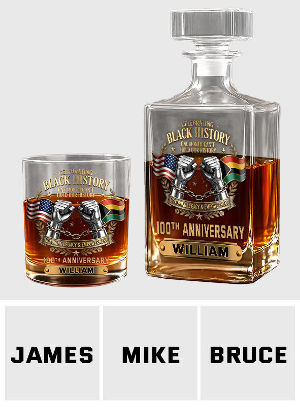 Monat der Schwarzen Geschichte – Personalisiertes Whiskey-Dekanter-Set im afroamerikanischen Stil