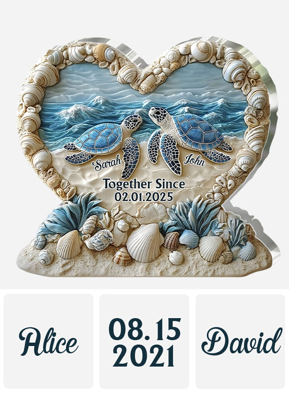 Für immer am Meer – Personalisierte Acrylplakette in individueller Form für Paare