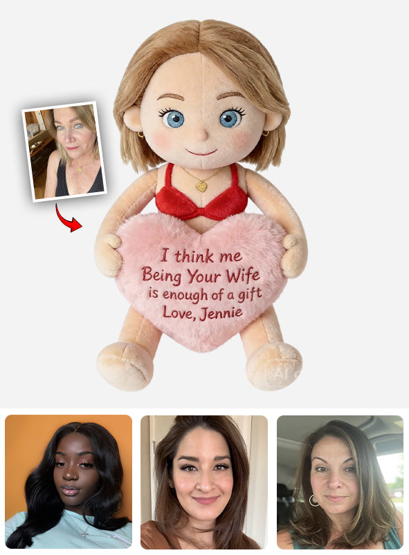 Individuell gestaltbares Kissen in Form eines Paares aus Kunstfell – nach Foto.