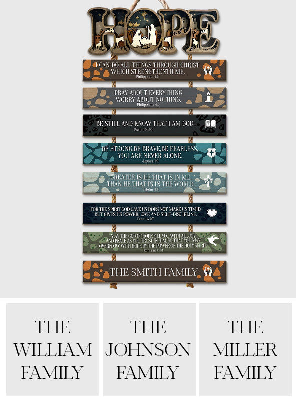 Hoffnung – Personalisiertes christliches Schild aus Palettenholz