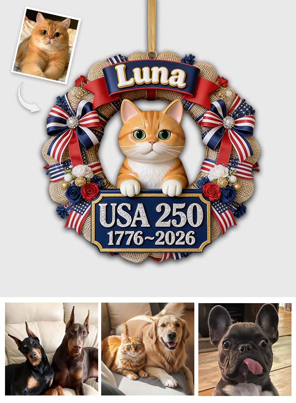 Jedes Foto eines süßen Haustiers 250 Jahre - Personalisiertes Hunde-Holzschild in individueller Form