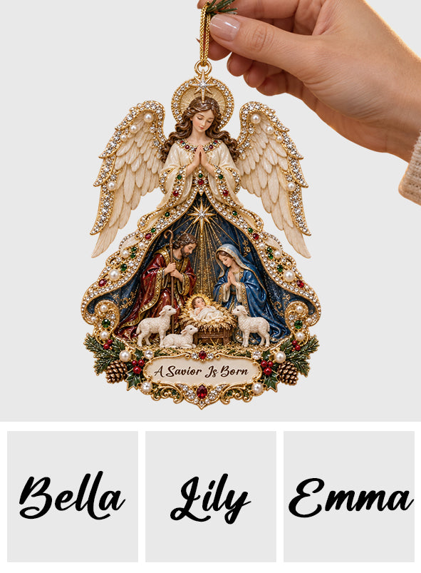 Nativity Angel - Personalized Christian Diamond Painting Ornament Kit