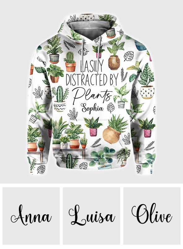 Easily Distracted By Plants - Personalized Gardening All Over Shirt