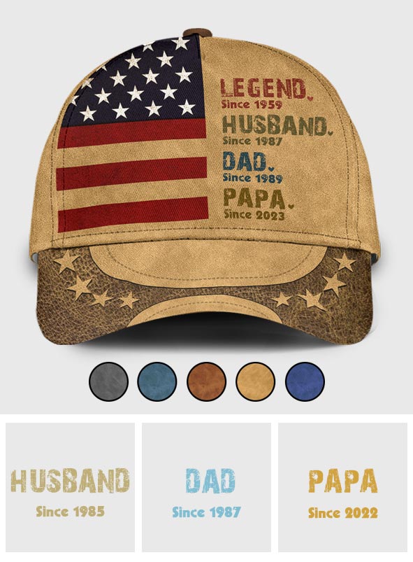 Legend Dad Father - Personalized Father Classic Cap