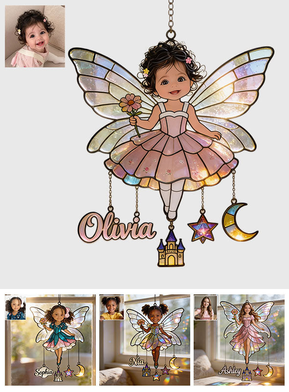 Personalisierter Fensterhänger Suncatcher - Fairy Custom From Photo