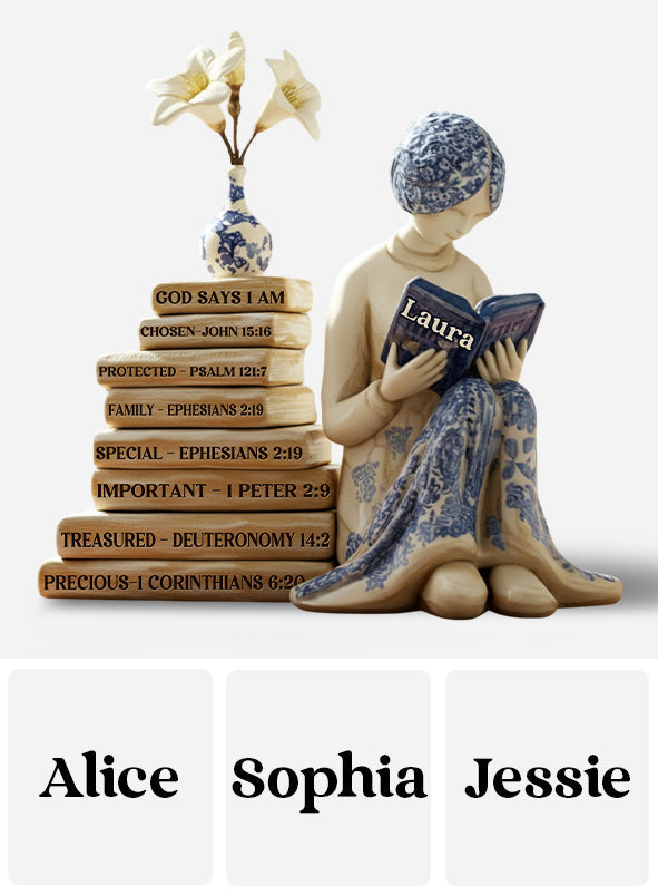 Gott sagt: Ich bin es – Personalisierte christliche Acrylplakette in individueller Form