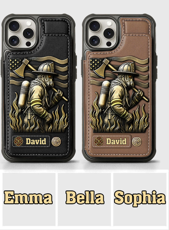 Proud Firefighter - Personalized Firefighter Wallet Phone Case