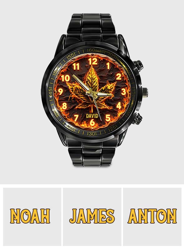 Fire Weed – Personalisierte Weed-Handuhr