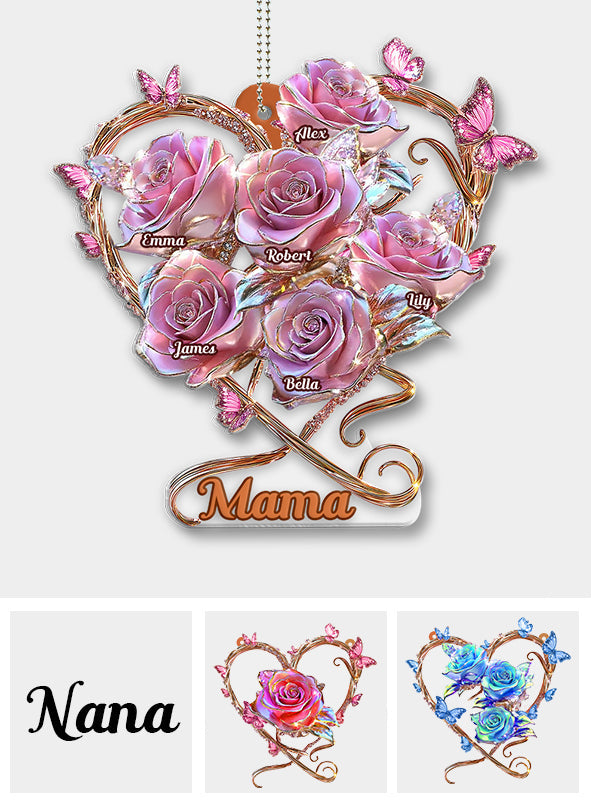 Mein Gartengeschenk für Mama, Oma – Personalisierter transparenter Autoanhänger für Mutter