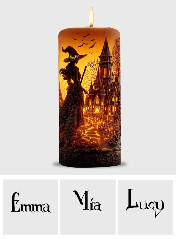 Witch Castle - Personalized Witch Flameless Candle
