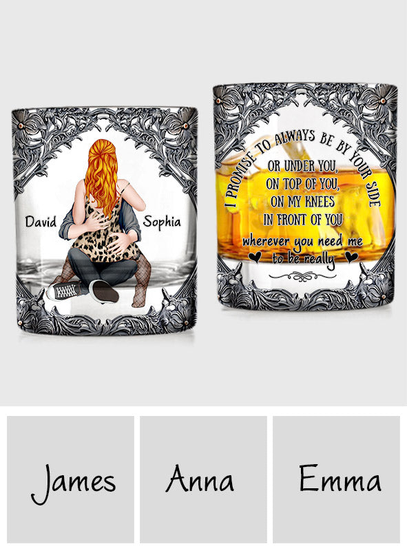 Ich verspreche, immer an deiner Seite zu sein – personalisiertes Whiskyglas für Paare