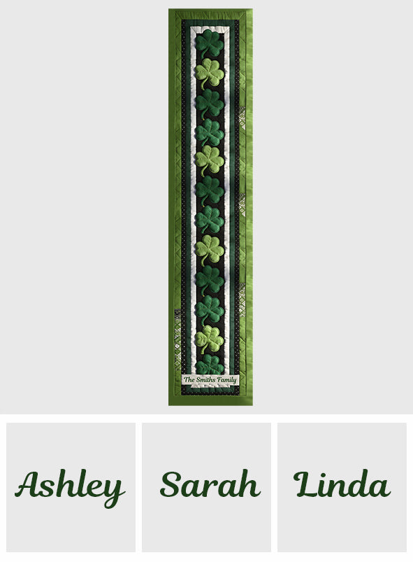 Irish Shamrock - Personalized Irish Table Runner