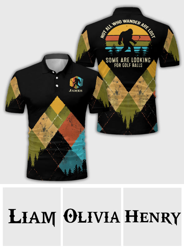 Auf der Suche nach Golfbällen - Personalisiertes Golf-Poloshirt