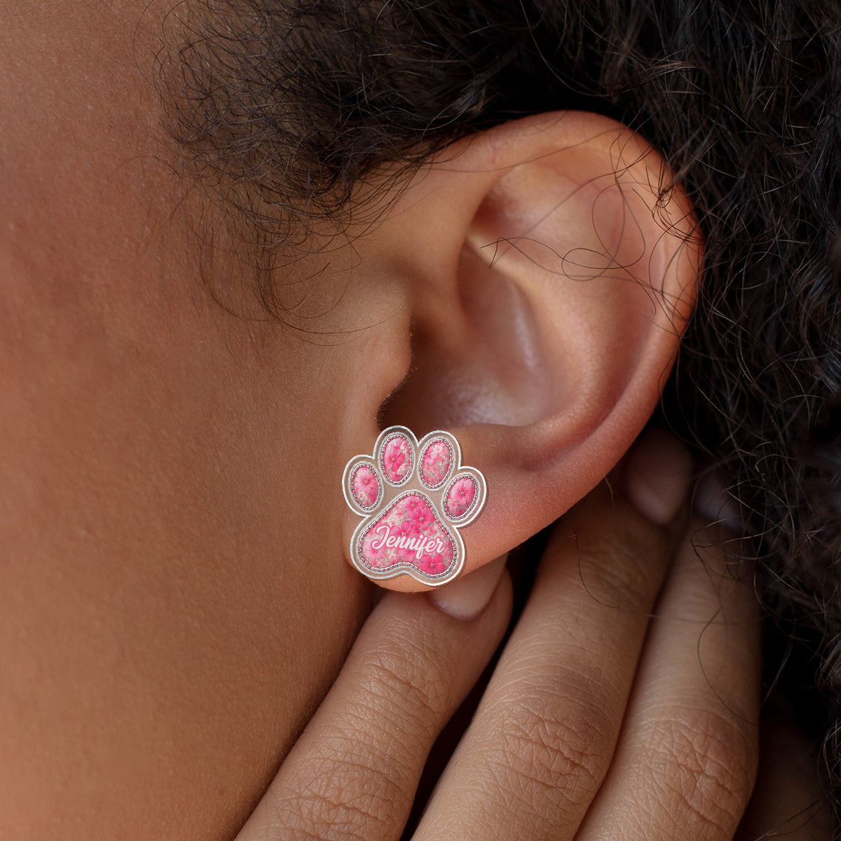 Dog Lover - Personalized Dog Transparent Stud Earrings