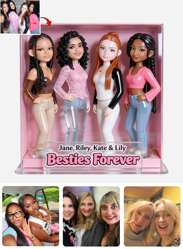 Individuelles Foto – Galentine Squad – Personalisierte Acrylplakette in individueller Form für die beste Freundin