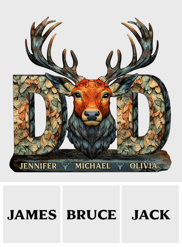 Jagdvater – Personalisierte Acrylplakette in individueller Jagdform