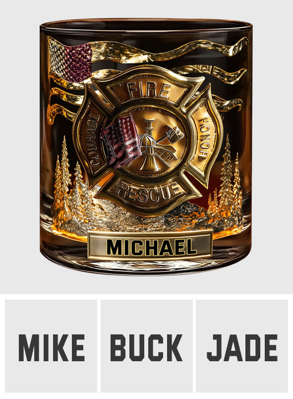 Starker Feuerwehrmann – Personalisiertes Feuerwehr-Whiskyglas