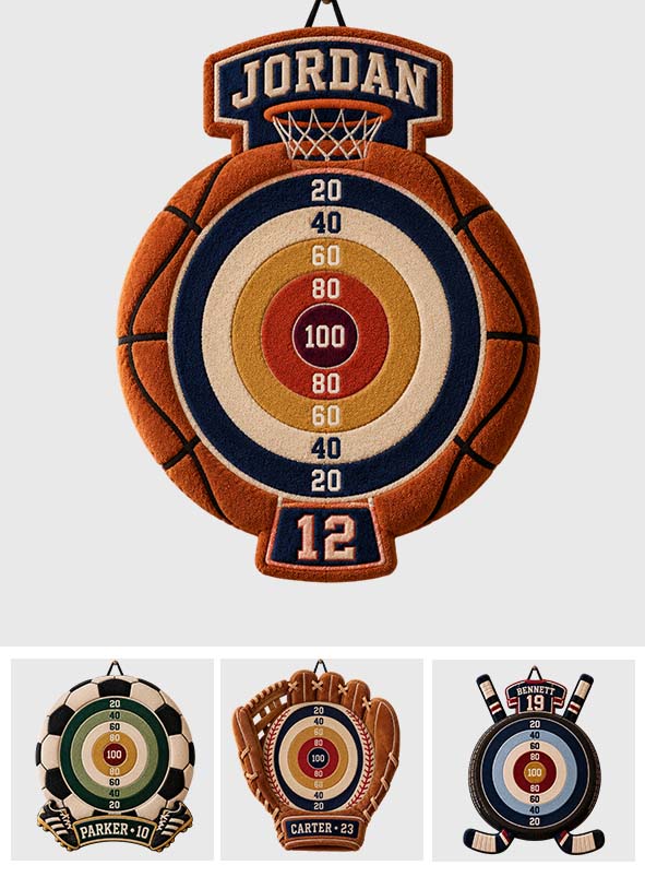 Ready, Aim, Giggle! - Personalized Son Sticky Ball Dart Board Set