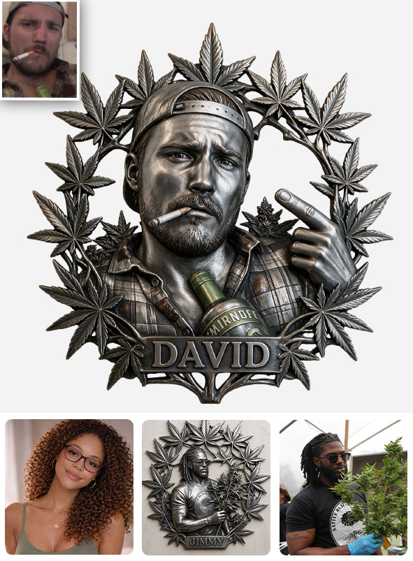 High on Life - Personalized Weed 3D Printed Cut Metal Sign