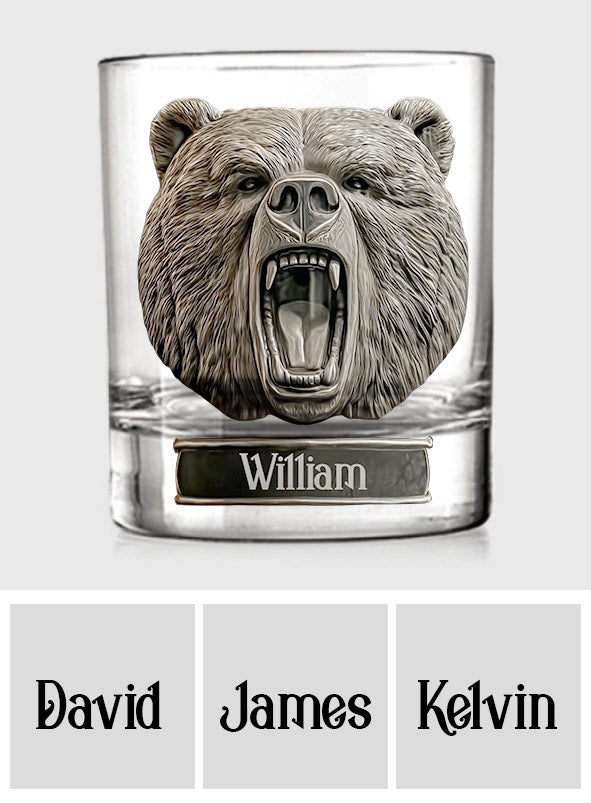 Grizzlies Roar Bear - Personalisiertes Jagd-Whiskyglas