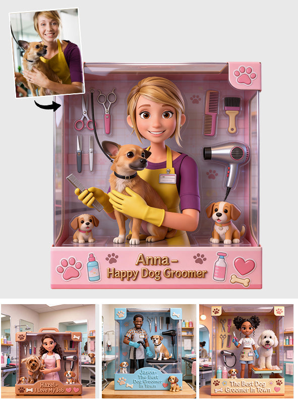 Bester Hundefriseur – Personalisierte Hundefriseur-Acrylplakette in individueller Form