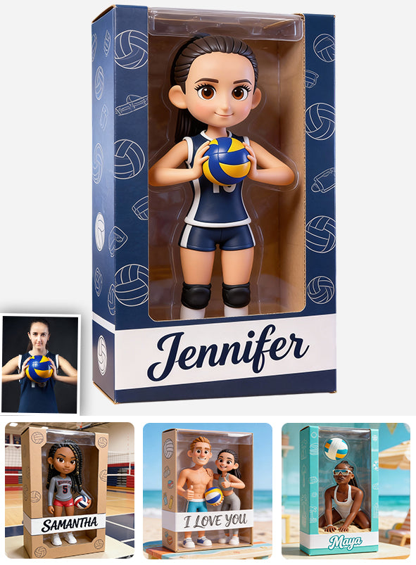 Any Sport - Volleyball, Football, Basketball, Baseball... - Personalized Volleyball Acrylic Display Box