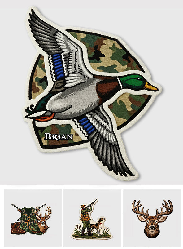 Liebe zur Jagd – Personalisierter, rutschfester, getufteter Jagdteppich