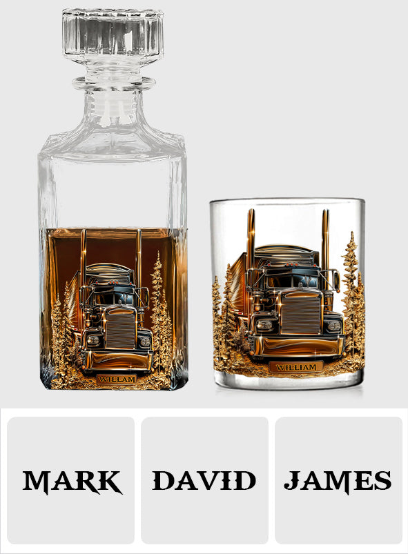 Bestes Trucker-Whisky-Dekanter-Set – Personalisiertes Trucker-Whisky-Dekanter-Set