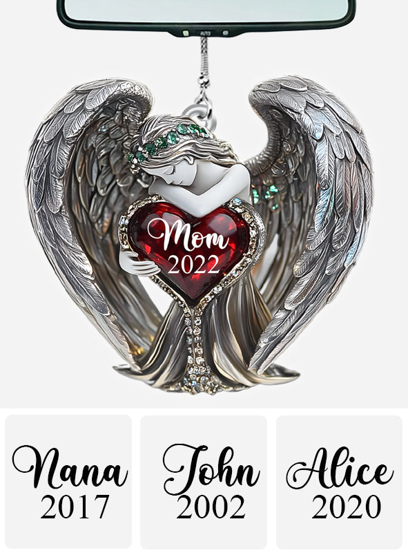 Angel Wings - Personalized Memorial Transparent Car Ornament