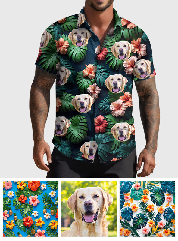 Sommerzeit - Personalisiertes Hawaiihemd für Hunde