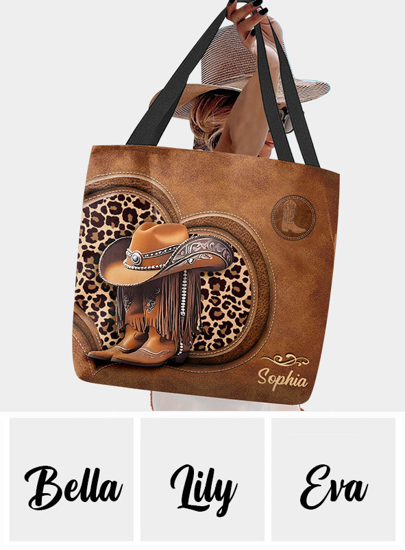 Cowgirl Boots - Personalized Cowgirl Tote Bag