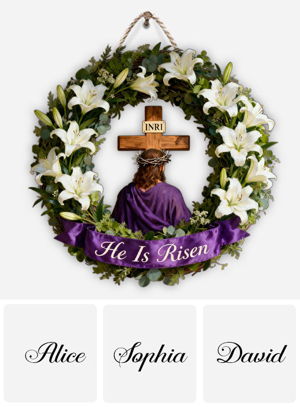 Osterdekoration: „Besinne dich auf den Weg des Opfers“ – personalisiertes christliches Holzschild in individueller Form