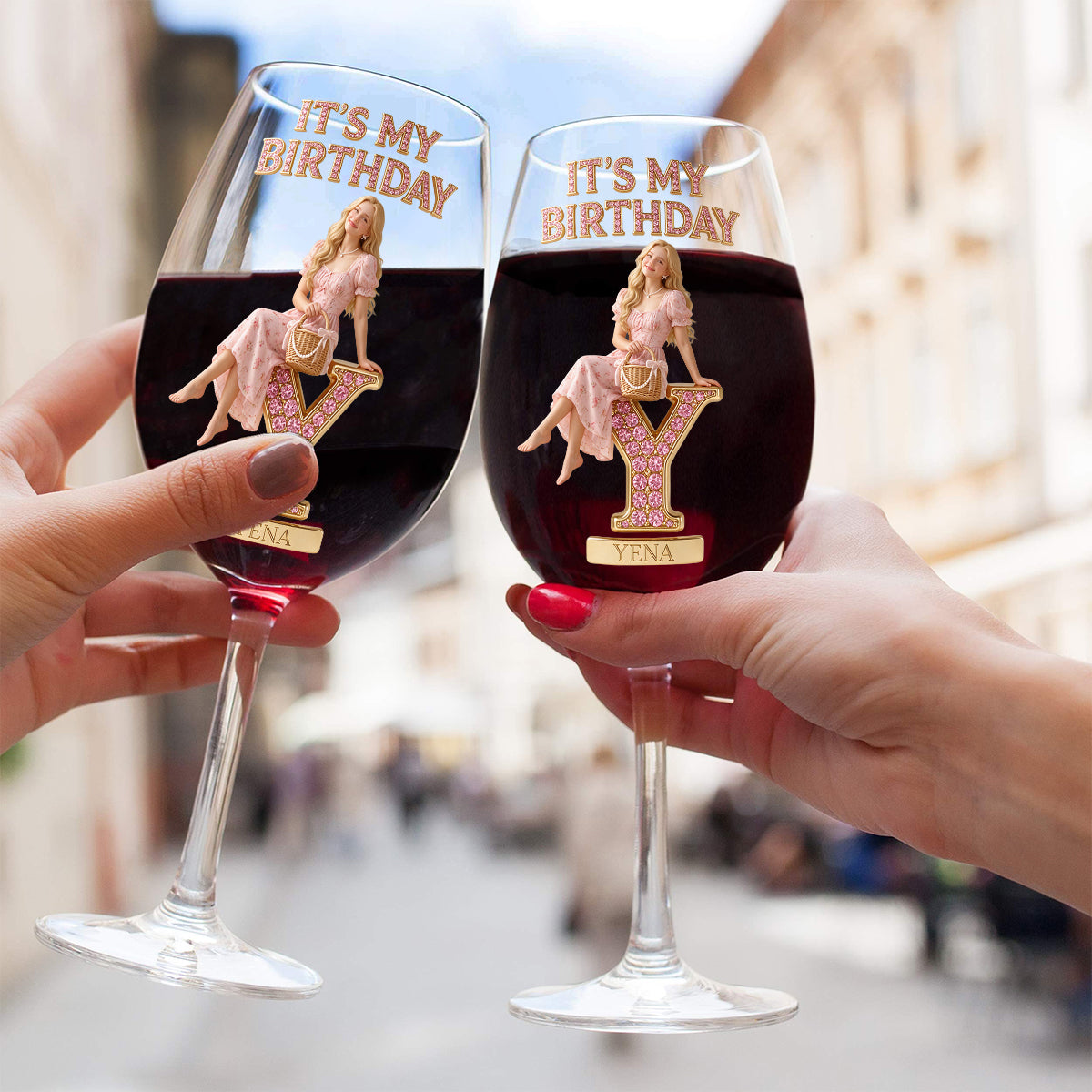 It's My Birthday - Personalized Birthday Wine Glass With Long Stem