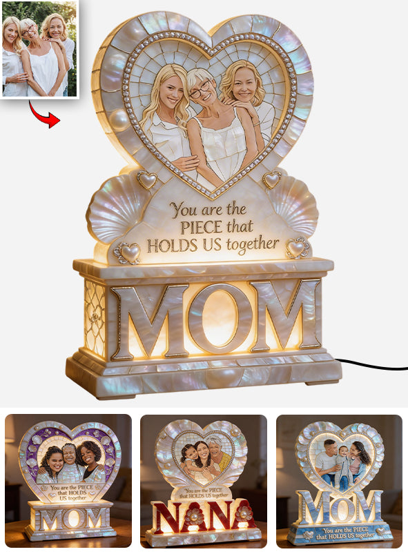 Mom Holds Us Together - Personalized Mother Acrylic LED Night Light