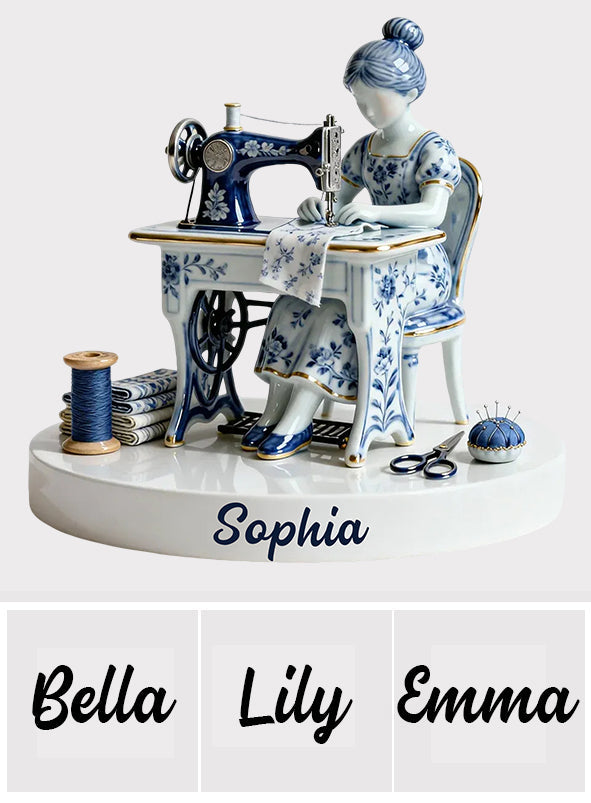 Nähbegeisterung – Personalisierte Acrylplakette in individueller Form