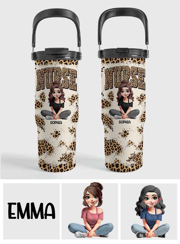 Nurse Life – Personalisierter Pflegebecher mit Griff