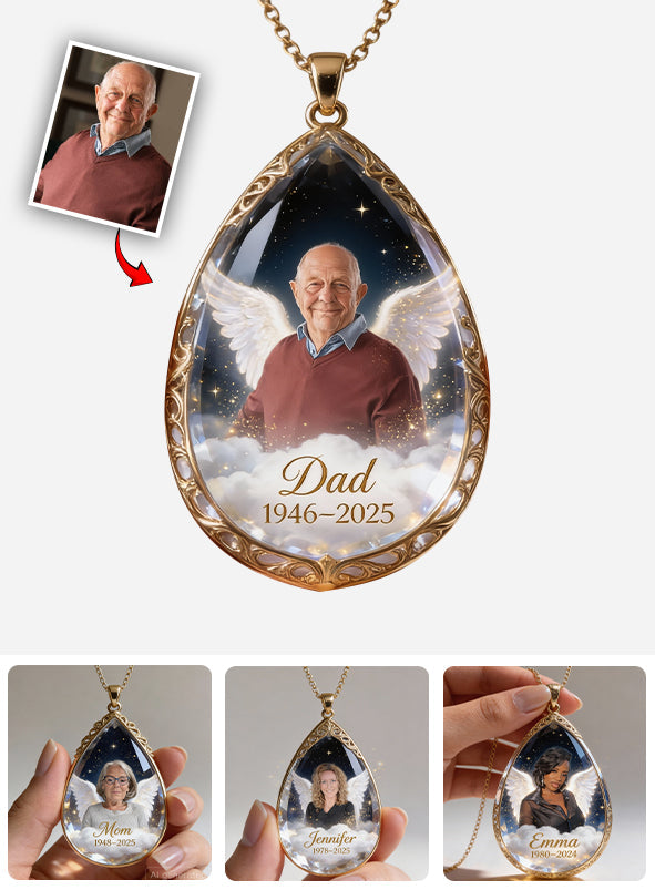 Ich vermisse dich – Personalisierte Gedenk-Halskette mit Anhänger aus Metall