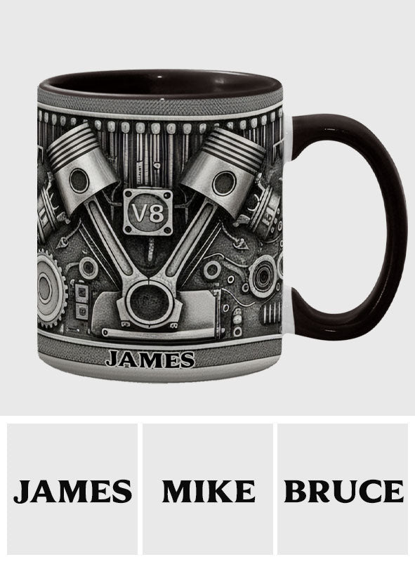 Für Autoliebhaber – Personalisierte Tasse und Untersetzer mit Automotiv