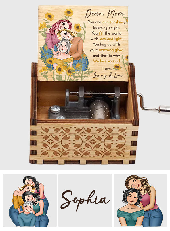 You Are My Sunshine - Personalized Mother Hand Crank Music Box
