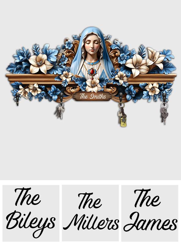 Du bist für immer von Maria beschützt – Personalisierter christlicher Schlüsselhalter in individueller Form