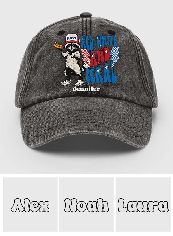 Rot, Weiß und Wild – Personalisierte Jeans-Kappe zum Unabhängigkeitstag/4. Juli