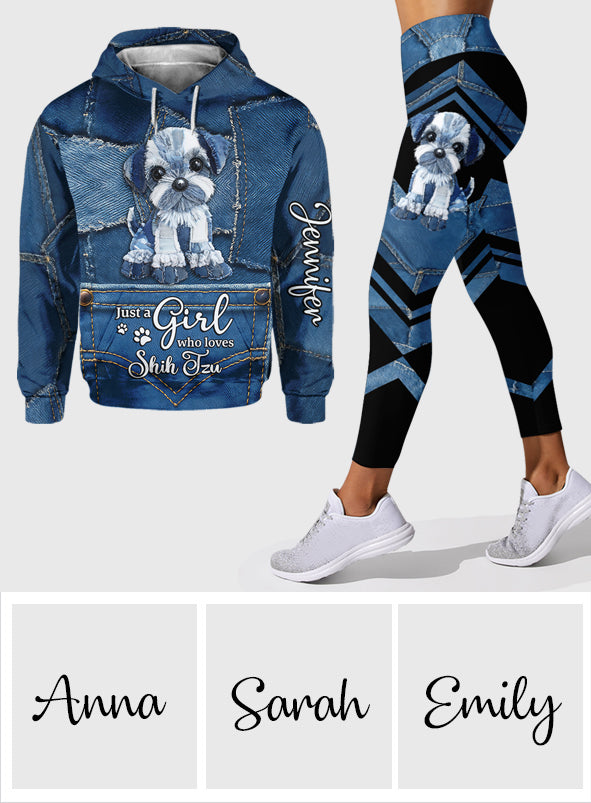 Liebe Shih Tzus – Personalisierter Hunde-Hoodie und Leggings